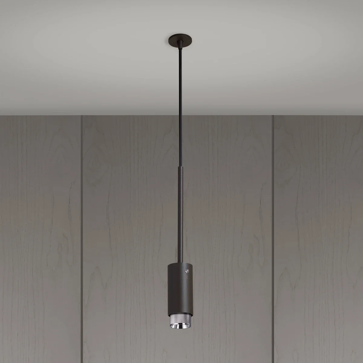 Lampa wisząca punktowa Exhaust Cross Stalowa Grafitowa ze Srebrnym
