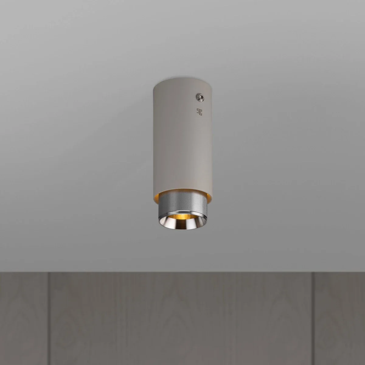 Lampa sufitowa punktowa Exhaust Linear Stalowa Szara ze Srebrnym