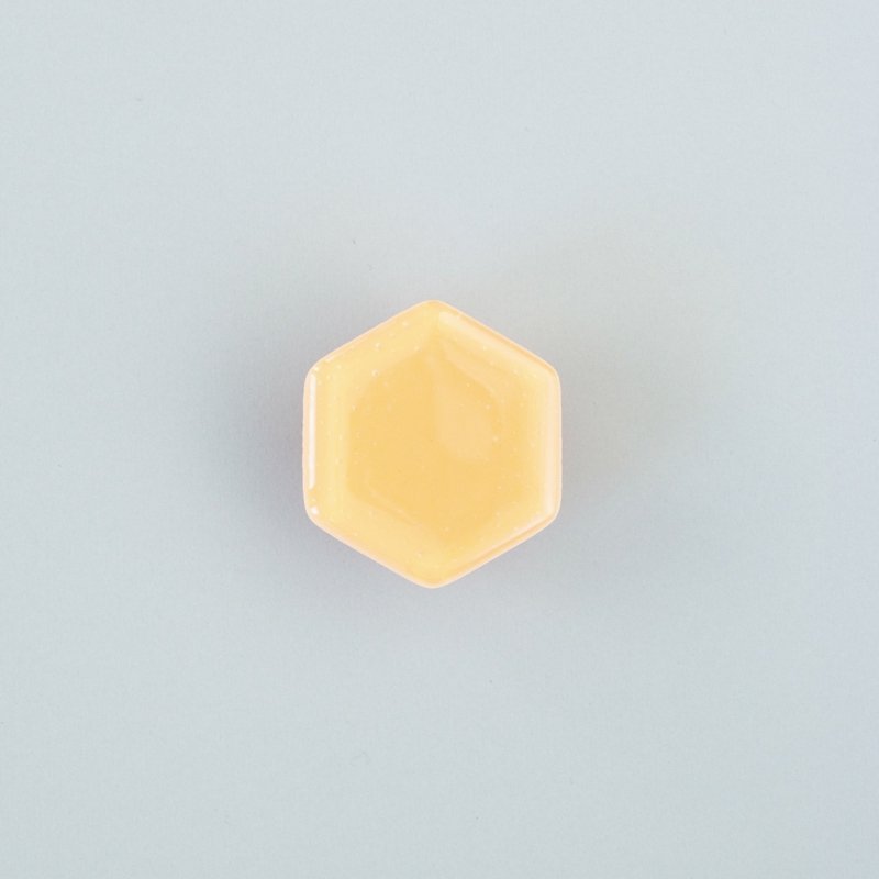 Gałka meblowa Hexagon Szklana Beżowa